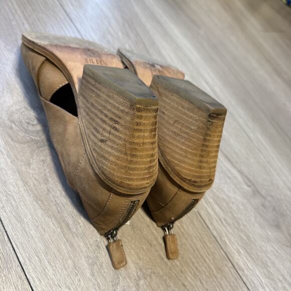 Eileen Fisher Jenkins Tumbled Nubuck Ankle Bootie Size 7.5 Back Zipper Closure - Picture 7 of 12